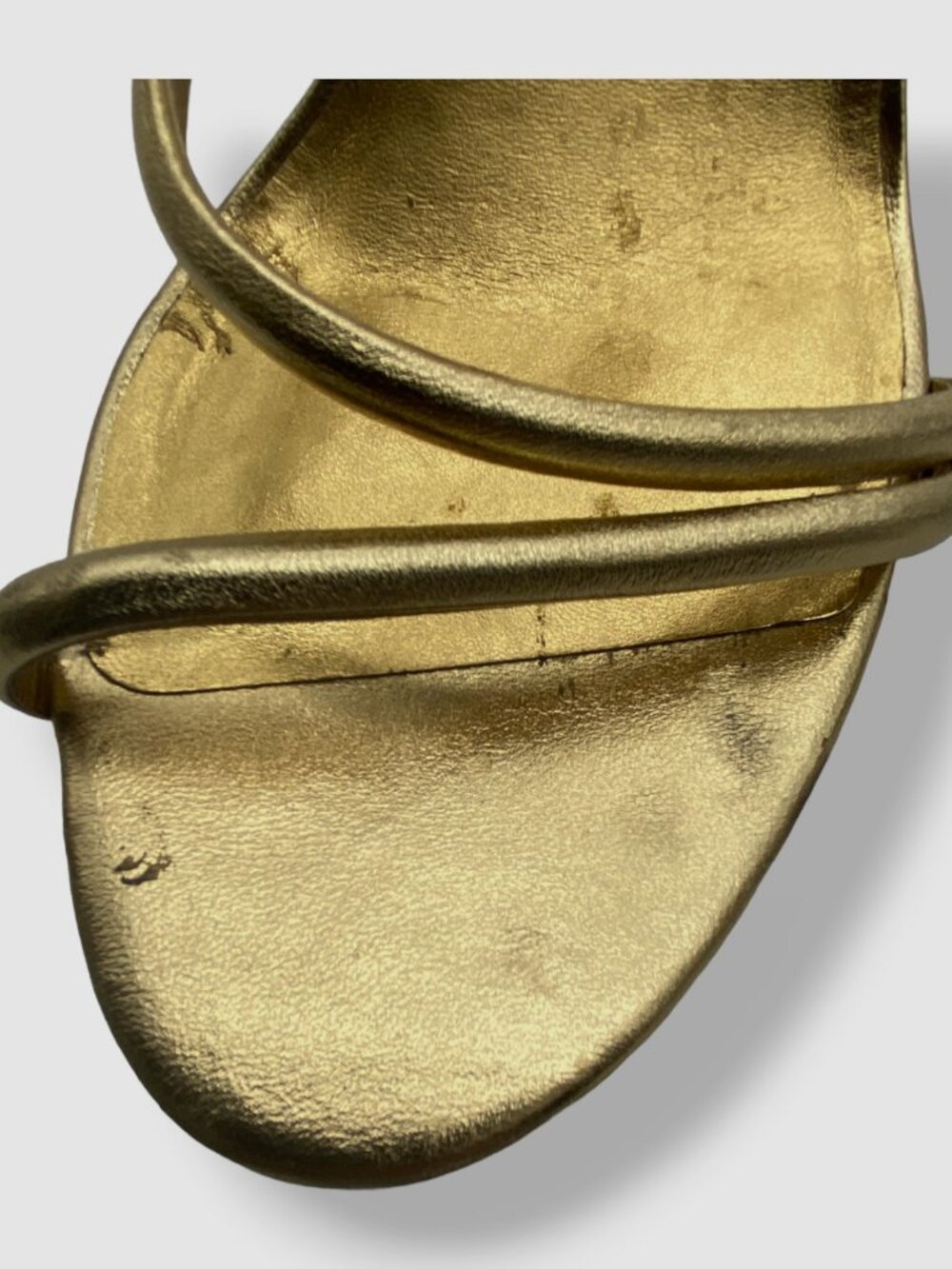 $1495 Rene Caovilla Women's Gold Embellished Metallic Leather Sandal Shoes 42 - Picture 8 of 12